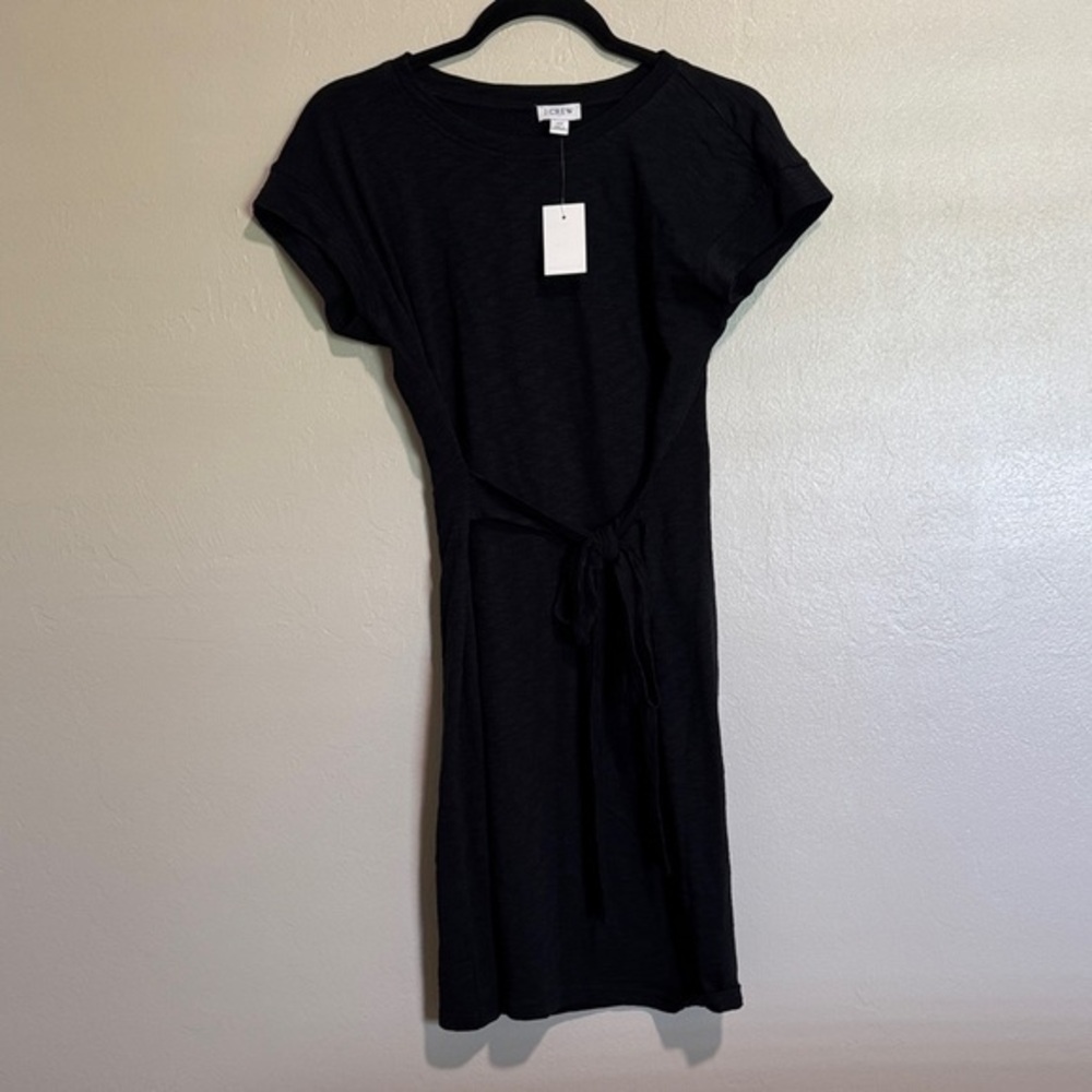 J. Crew Black Dress with Tie Detail